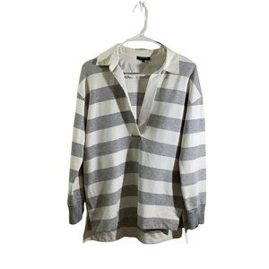 Lafayette 148 New York Antonia Striped High-Low Top